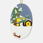 Ornament met kerstbomen voor trekkers (Links)