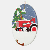 Ornament met kerstbomen voor trekkers (Links)