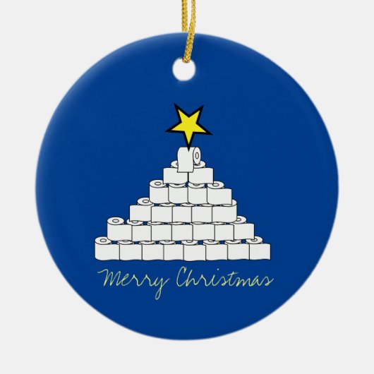 Ornament met kerstboomstructuur voor toiletpapier (Voorkant)