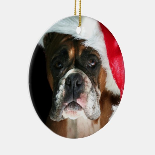 Ornament met kerstboxer (Rechts)