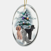 Ornament met kerstcadeaus voor gebak (Links)