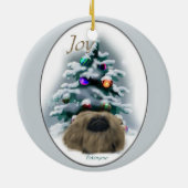 Ornament met kerstcadeaus voor pekingese kerstcade (Achterkant)