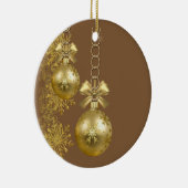 Ornament met kerstcirkel, goudzalen (Rechts)