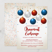 Ornament met kerstfeest kaart (Voorkant / Achterkant)
