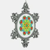 Ornament met kersthart Mandala (Links)
