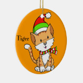 Ornament met kerstKat "Tiger" (Rechts)