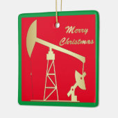 Ornament met kerstkeramische oliepomp (Links)