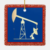 Ornament met kerstkeramische oliepomp (Achterkant)