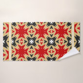 Ornament met kleurrijk geometrisch patroon, zijder badhanddoek (Badhanddoek)