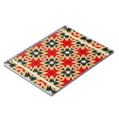 Ornament met kleurrijk geometrisch patroon, zijder notitieboek (Linkerzijde)