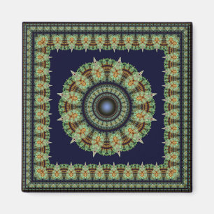 Ornament met oostergroen omhuld magneet