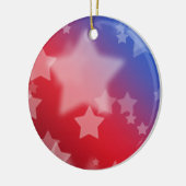 Ornament met rode witte en blauwe sterren (Links)
