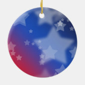 Ornament met rode witte en blauwe sterren (Achterkant)