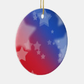 Ornament met rode witte en blauwe sterren (Rechts)