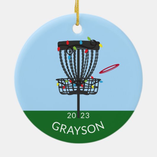 Ornament met schijfgolf-monogram (Achterkant)