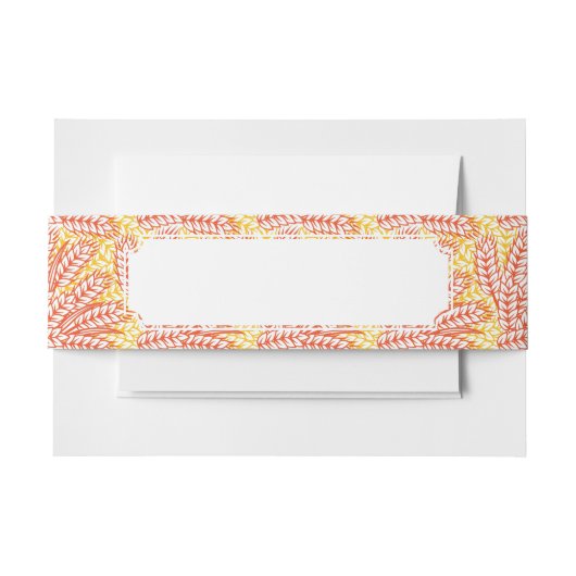 Ornament met tarweoren uitnodigingen wikkel (Voorkant Voorbeeld)