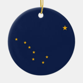 Ornament met vlag van Alaska