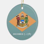 Ornament met vlag van Delaware (Links)