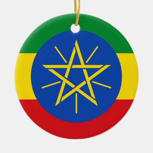 Ornament met vlag van Ethiopië (Voorkant)
