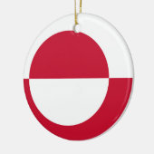 Ornament met vlag van Groenland (Links)