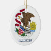 Ornament met vlag van Illinois (Rechts)