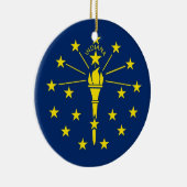 Ornament met vlag van Indiana (Rechts)