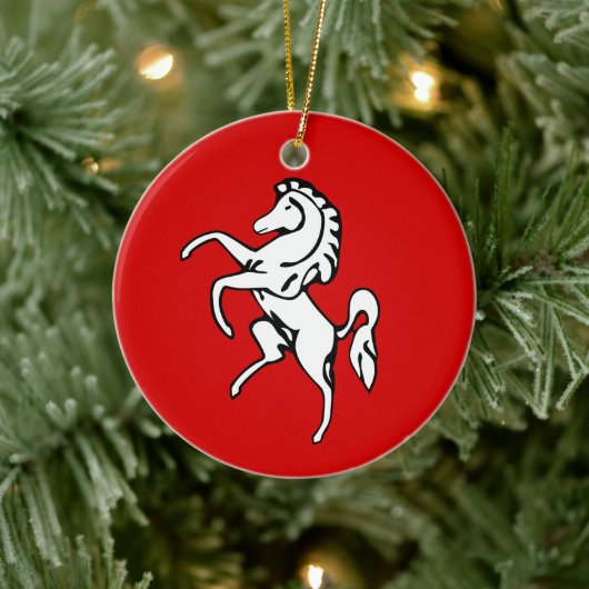 Ornament met vlag van Kent County, Engeland (Boom)