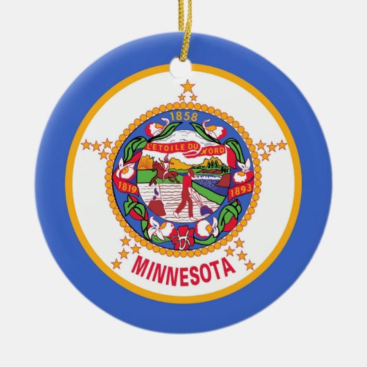 Ornament met vlag van Minnesota (Voorkant)