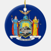 Ornament met vlag van New York (Achterkant)