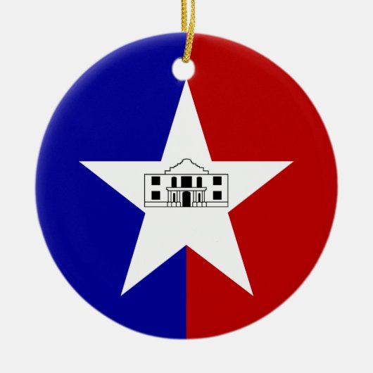 Ornament met vlag van San Antonio, VS (Voorkant)