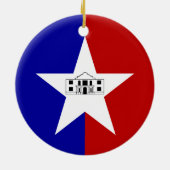 Ornament met vlag van San Antonio, VS (Achterkant)