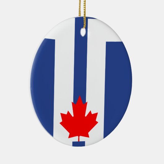Ornament met vlag van Toronto, Canada (Rechts)