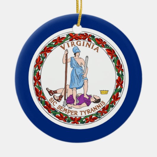 Ornament met vlag van Virginia (Voorkant)