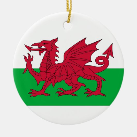 Ornament met vlag van Wales (Voorkant)