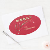  Ornament met vrolijk kerstfeest - Sticker (Envelop)