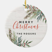 Ornament met winterkerst (Achterkant)