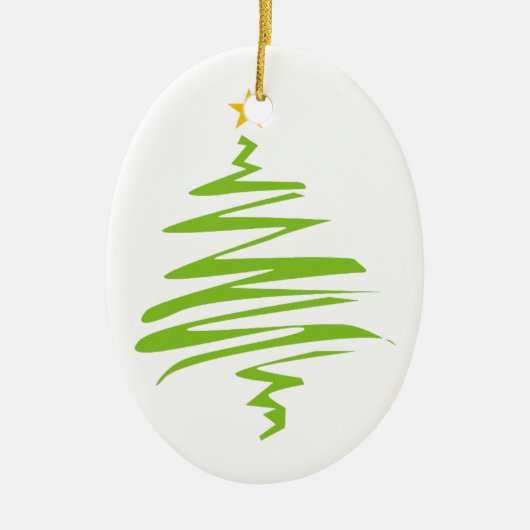 Ornament met witte kerstbomen (Voorkant)