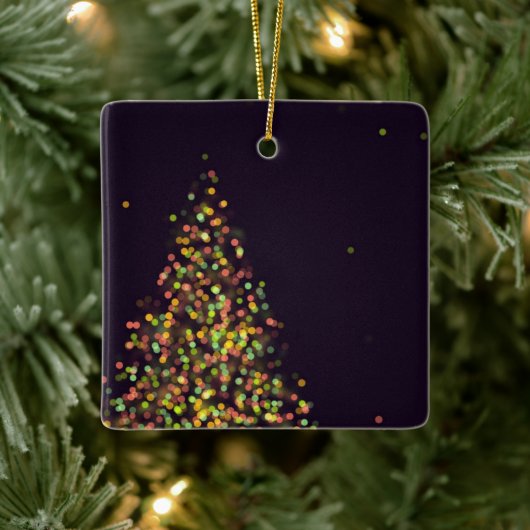 Ornament met zwarte en gouden kerstbomen (Boom)