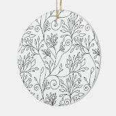 Ornament met zwarte en witte florale oplossing (Links)