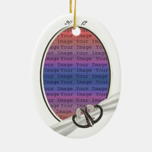 Ornament met zwarte & witte diamant (Achterkant)