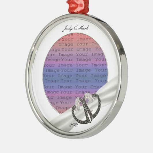 Ornament met zwarte & witte diamant (Links)