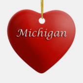 Ornament Michigan Red Heart Keepomwille (Voorkant)