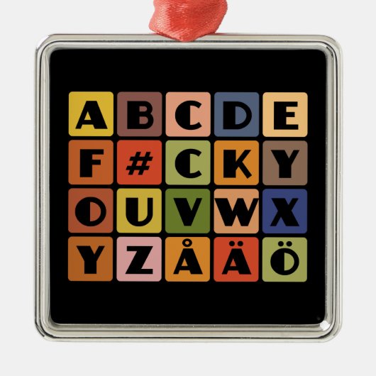 Ornament Naughty Alphabets (Voorkant)