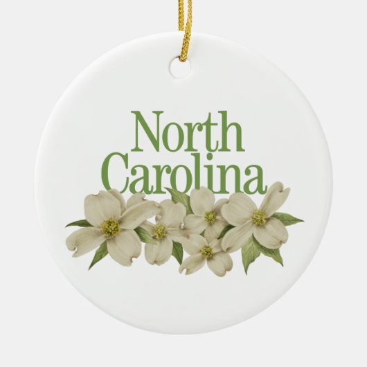  Ornament North Carolina met Dogwood (Voorkant)
