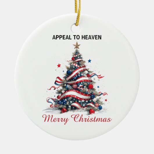 Ornament -Patriotic Xmas Tree ATH1 with origin ed  (Voorkant)
