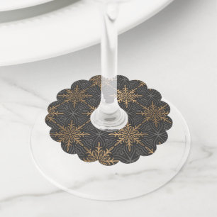 Ornament Patroon 3 Wijnglaslabel