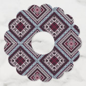 Ornament Pattern Wijnglaslabel (Voorkant)