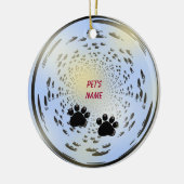 Ornament Pets Name Paw Print (Links)