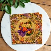 Ornament Phoenix en Dragon Vierkante Visitekaartje