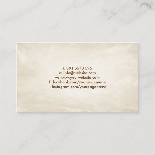 Ornament Phoenix en Dragon Visitekaartje (Achterkant)